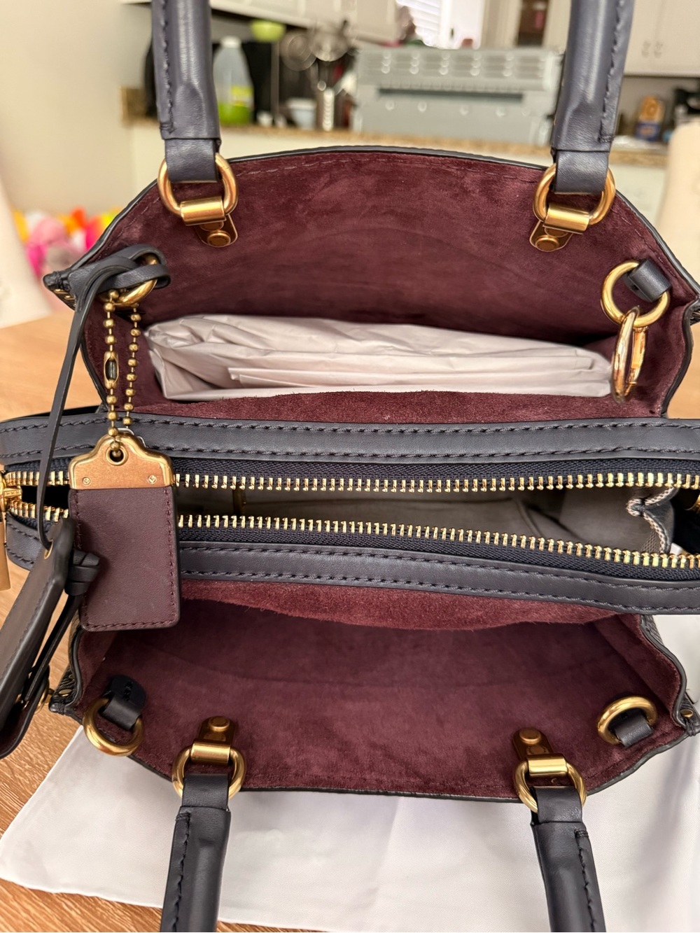 Coach rogue 25 (navy blue with rivets) - Picture 7 of 13